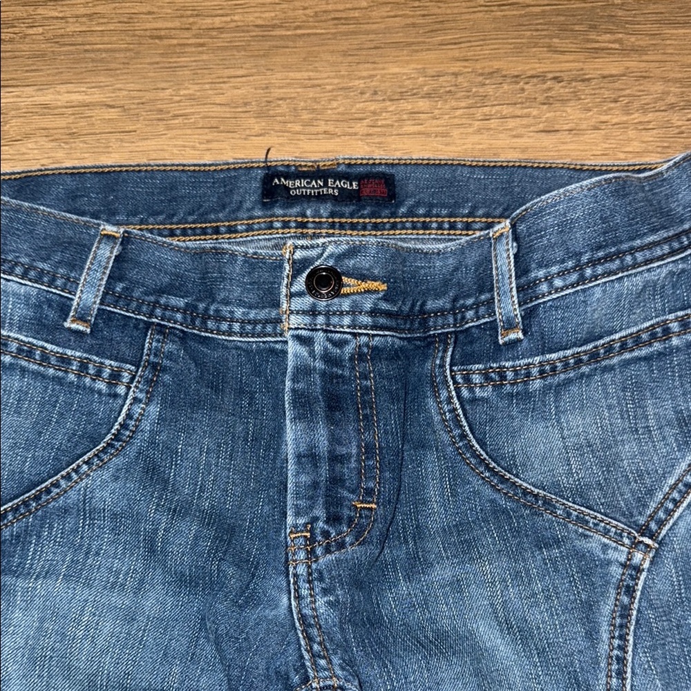 Y2K American Eagle Outfitters Blue Flare Jeans - Picture 2 of 6